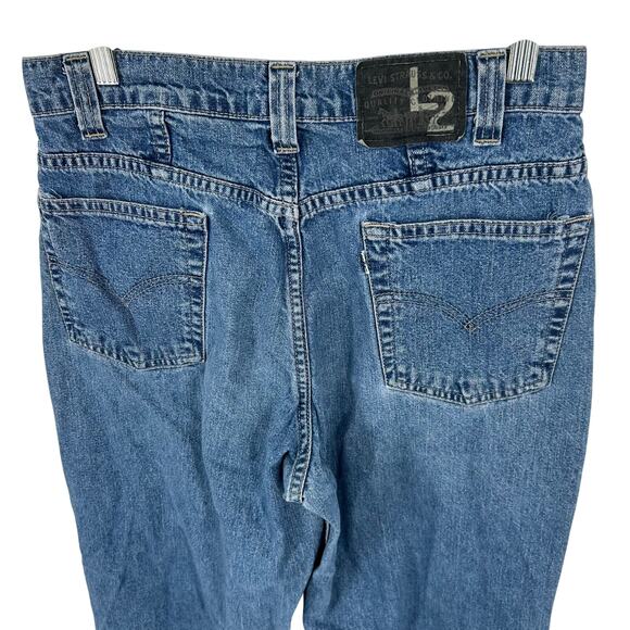 Vintage 90s men's Levi's L2 SilverTab Skater Grunge Baggy Blue Denim Jeans 29x32 - Picture 9 of 11